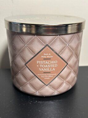 Bath & Body Works Pistachio & Toasted Vanilla 3-Wick Candle NEW